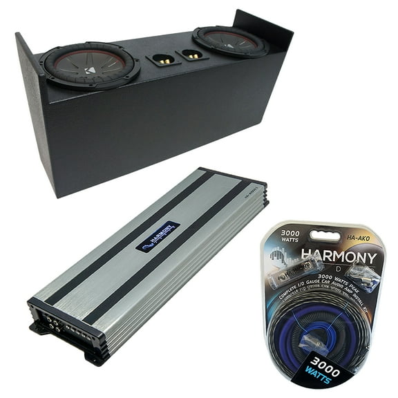 87-06 Jeep Wrangler YJ TJ Kicker CompR CWR10 Dual 10" Rhino Sub Box HA-A1500.1