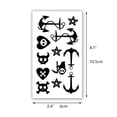 thumbnail image 4 of Adhesivo temporal para tatuajes Glaryyears, negro, 20 hojas, 4 of 4