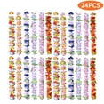 thumbnail image 3 of 24 piezas hawaiano colorido Leis collar de flores artificiales guirnalda clásica cuello bucle Tropical Luau favores de fiesta playa Hula baile vestido accesorio de vestuario, 3 of 6