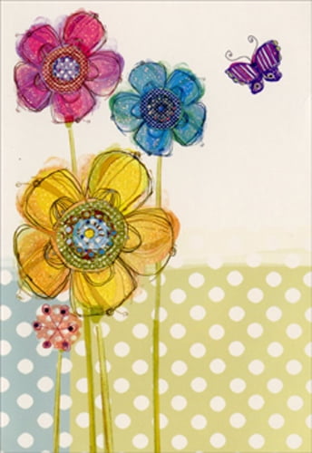 Blue F6254 BUTTERFLY /& FLOWERS Blank Note Cards with Envelopes 8pcs, 5x3