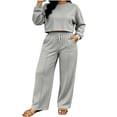 thumbnail image 3 of KyCheLot Women's Sweatsuits Oversized 2 Piece Outfits Long Sleeve Pullover Tops and Sweatpants Casual Set, 3 of 9