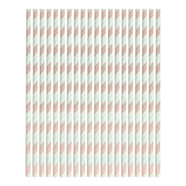 Xihbxyly Pajitas de Papel de Colores, 100 Unidades, Diseño de Rayas Neón, Desechables y Ecológicas, Versátiles para Bebidas Frías y Calientes, Fiestas, Eventos, Barbacoas, Camping, Elegante Accesorio