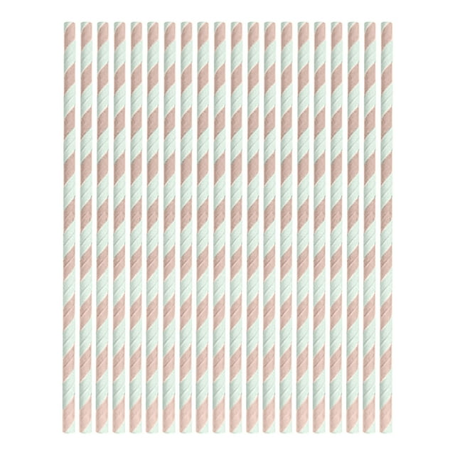 Rbaofujie Glass Straws 100pc Paper Straws Disposable Straws Paper Striped Colorful Decorative Straws Dessert Drinks Party Straws Straws Disposable Flexible