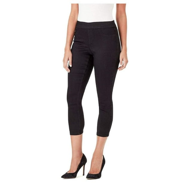 Nine West - Nine West Womens Heidi Pull-On Skinny Crop Jeans In Black ...