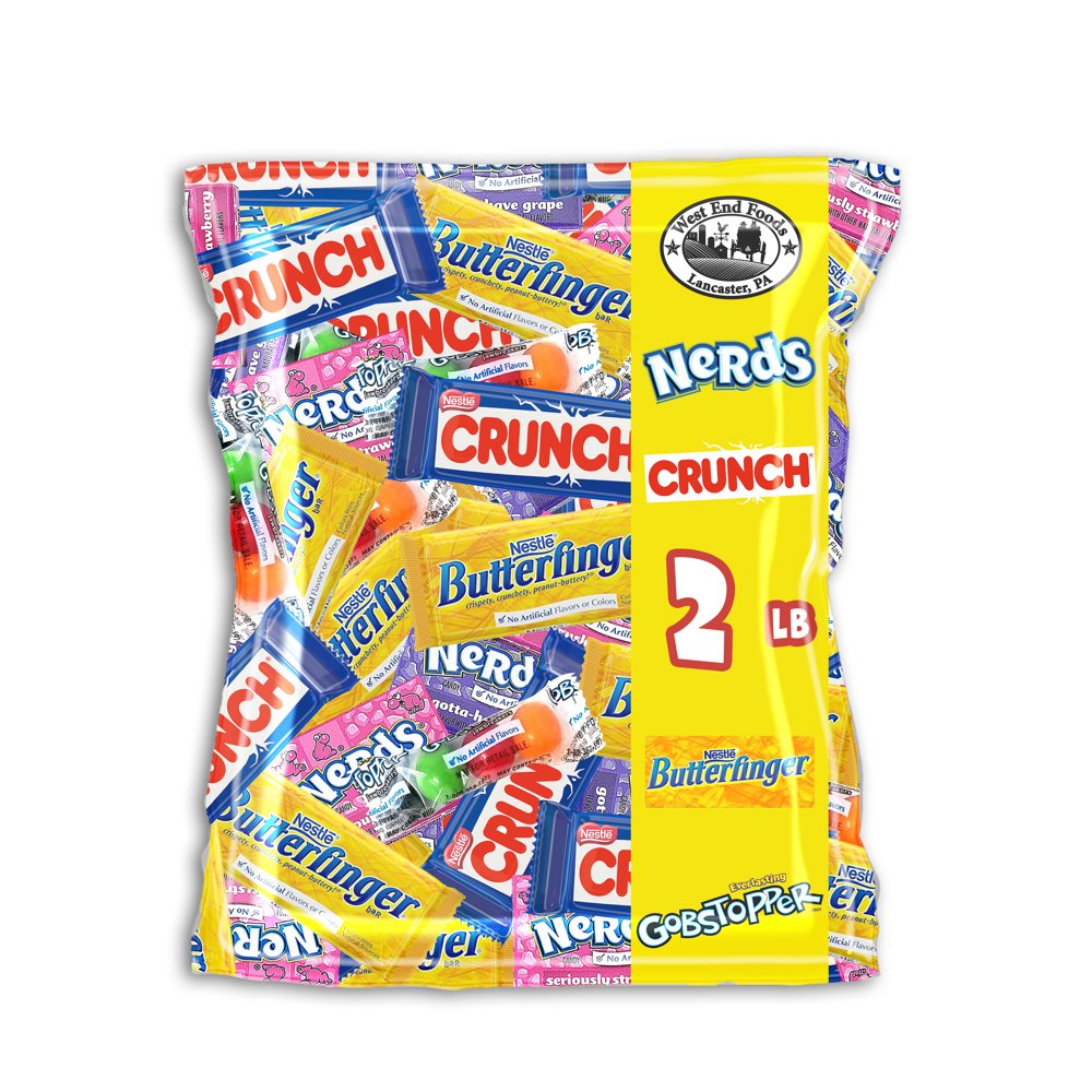 Kids Favorite Candy Crunch Chocolate Bars, Butterfinger, Gobstoppers