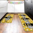 thumbnail image 5 of Bee Kind Spring Summer Yellow Kitchen Rugs Set of 2, Polka Dot Buffalo Plaid Check Bow Kitchen Mats Decor, Bumble Bee Seasonal Floor Door Mat Home Decorations -17x30 and 17x47 Inch, 5 of 5