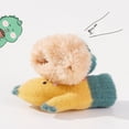 thumbnail image 5 of Guantes de invierno para bebés y niños, de terciopelo grueso con dedos completos, con dibujos de dinosaurios pequeños, de punto, de lana, para colgar en el cuello, 5 of 5