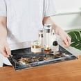 thumbnail image 4 of WOBOGO Acrylic Serving Trays 15.7x11.8 Inch Spill Proof Clear Decorative Organizer with Handle Christmas Backdrop Pattern, 4 of 7