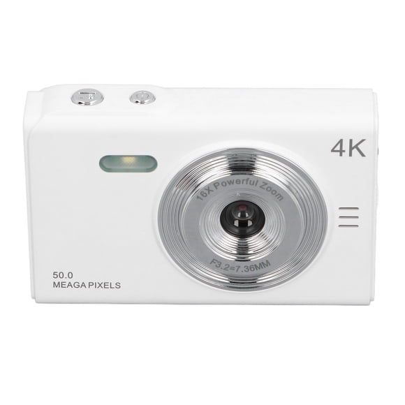 Cámara Digital Inteligente, Cámara Digital Compacta De 50 MP Con Zoom Múltiple, Antivibración Blanca Para Fiesta