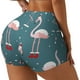 thumbnail image 1 of Fotbe Flamingo Shorts Sin Costuras – Shorts Deportivos de Cintura Alta para Mujer, Elásticos para Gimnasio, Yoga, Running o Ciclismo-Medium, 1 of 8