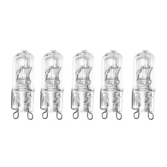 Anyray A1728Y (5)-Pack G9 120V 75W T4 Clear Bulb Bi Pin 130 Volt 75 Watt