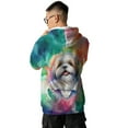 thumbnail image 5 of Funny Watercolor Adorable Shih Tzu Peeking Through Torn Paper Effect All Over Print 3D Hoodie Unisex Merch Hoodies Lion Dog Lover Gifts - 00026, 5 of 6