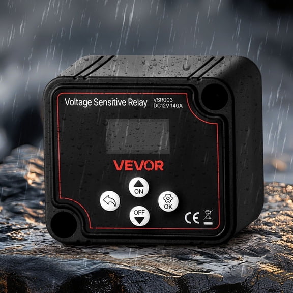 Dual Battery Isolator 12V 140A Automatic VSR with Screen for Lithium Lead Acid