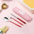 thumbnail image 7 of Apmemiss Birthday Gifts for Women Clearance Portable Cutlery Set Reusable Camping Utensils for Camping Lunch Work School Easy To Wash Closeouts Clearance, 7 of 7