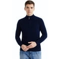 thumbnail image 1 of LANPULUX 100 Merino Wool, Wool Quarter Zipper Sweater, Long-Sleeved Men Sweater, the Most Suitable Gift for the Family, Male Pullover, 1 of 5