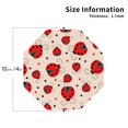 thumbnail image 2 of Yiaed Red Ladybug Print Leather Coasters for Drinks - Cup Coasters Coffee Table Kitchen Table Bar, Home & Office Gifts Handmade Drink Coasters-Octagon, 2 of 6