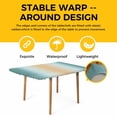 thumbnail image 4 of Teal Ombre Table Cloths for 6 Foot Rectangle Tables, Modern Yellow Gradient Farmhouse Art Patio Waterproof Elastic Fitted Tablecloths, Washable Rectangular Table Cover for Camping, 4 of 8