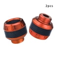 thumbnail image 4 of Pack of 2 Aluminum Alloy Sliders Crash Cups Universal Motorcycle Protector Front Fork Anti-fall Cups Crash Modification Accessory Professional Orange, 4 of 7