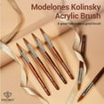 thumbnail image 5 of Modelones Kolinsky Acrylic Nail Brush Set, Size 8/10/12 Round Shaped Nail Brushes for Acrylic Powder, Gel Polish, Extension Gel, 3D Carving & Detailing Design with Wooden Handle Salon & DIY Use, 5 of 7