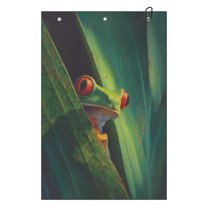 Yuyamidu Funny Frog Golf Towels Green Leaves Coral Velvet Towel to Remove Sand Mud Dirt and Sweat Soft Fabric for Golf Bags, Cart or Club