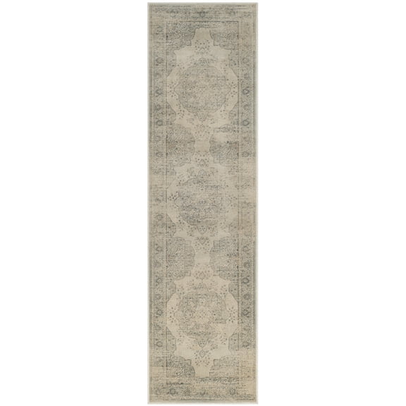 SAFAVIEH Vintage Lamont Traditional Runner Rug, Light Blue/Cream, 2'2" x 12'