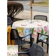 thumbnail image 6 of Square Outdoor Tablecloth with Umbrella Hole Spring Floral Easter Outside Table Cloth Waterproof Patio Table Cover Pastoral Tulip Flowers Watercolor Zipper Tablecloths for Picnic Camping 60x60 Inch, 6 of 8