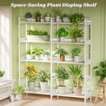 thumbnail image 2 of Amadwell 5-Tier Bookshelf with 10 Open Shelves, 47" Freestanding Bookcase, Sturdy Metal Frame, for Living Room, White, 2 of 9