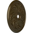 thumbnail image 3 of 42 1/8"OD x 1 7/8"P Sellek Ceiling Medallion (Fits Canopies up to 9"), Hand-Painted Brass, 3 of 7