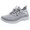 01#Gray, variant on Men Thunder Logo Breathable Mesh Sneakers Elastic Lace Lightweight Daily Walking Athletic Trainers