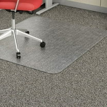 Lorell Rectangular Low-pile Economy Chairmat Carpeted Floor - 60" Length x 46" Width x 95 mil Thickness - Rectangle - Vinyl - Clear