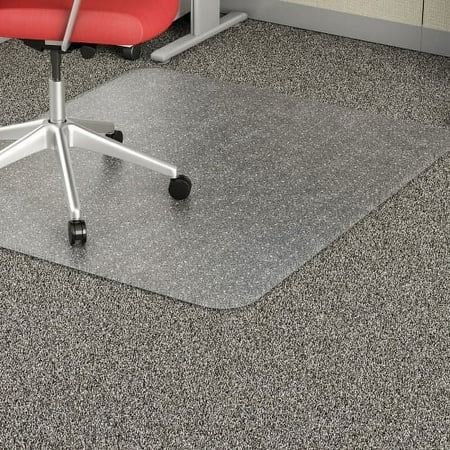 UPC: 0035255021586 | Lorell Rectangular Low-pile Economy Chairmat Carpeted Floor – 60  Length x 46  Width x 95 mil Thickness – Rectangle – Vinyl – Clear