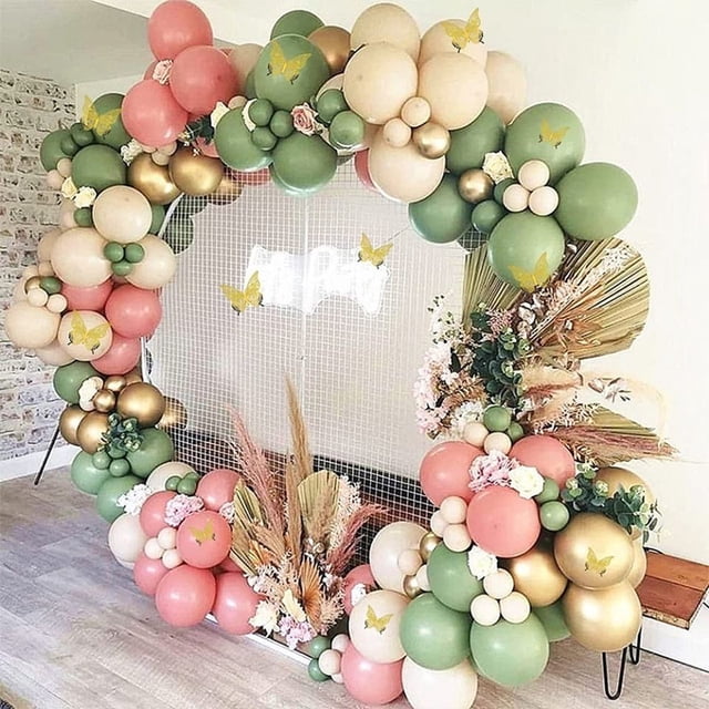 Cadena de globos para bodas, arreglos para bodas, suministros para arreglos de cumpleaños, juego de globos, globos de látex para cumpleaños