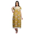 thumbnail image 1 of Moomaya Printed Sleepwear Cotton Ruffled Border Womens Maxi Nightdress, 1 of 5