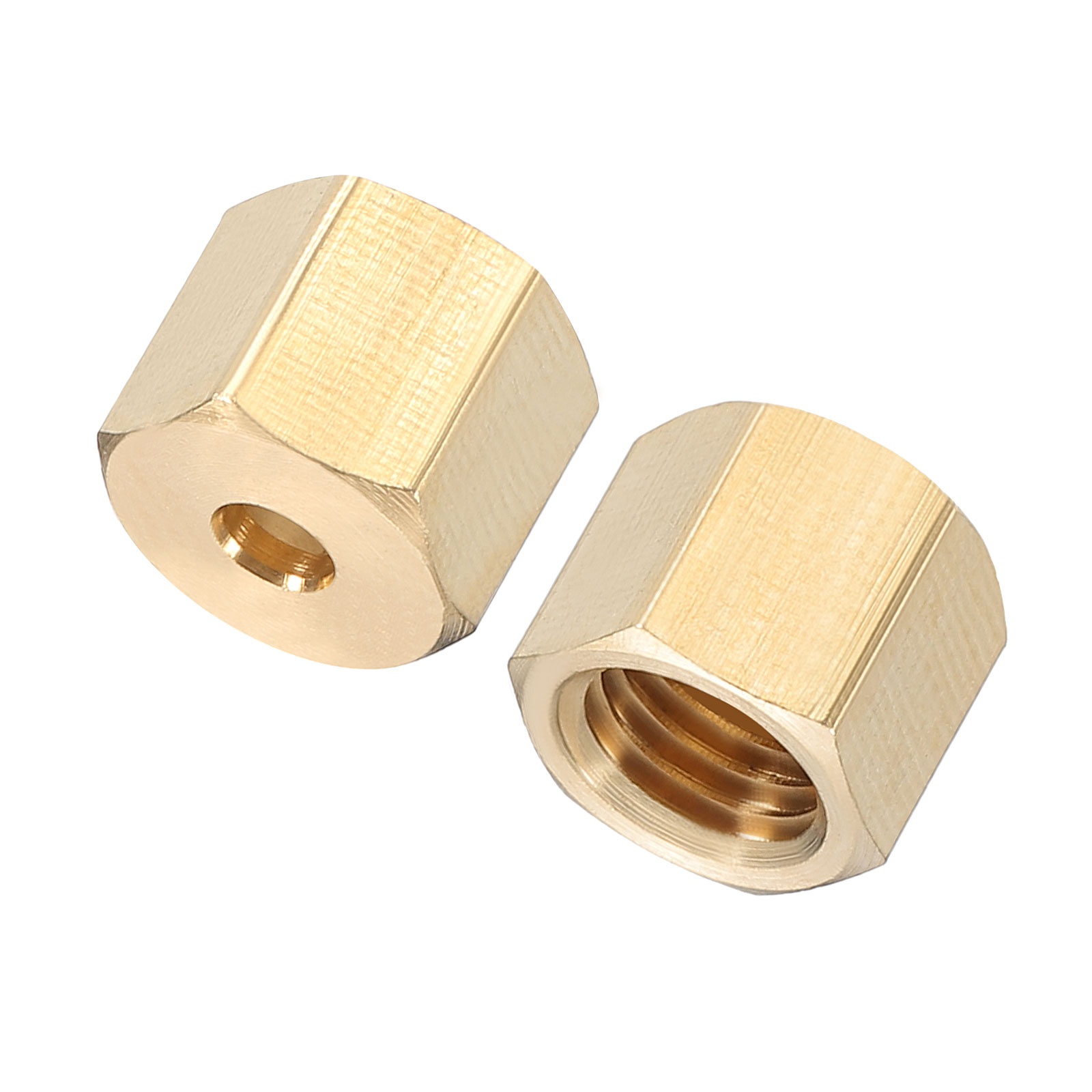 Unique Bargains Brass Compression Nut Fitting for Plumbing Systems 8.5 x 10mm