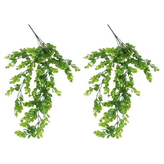 2-Pack Artificial Eucalyptus Leaves Rattan Hanging Plants Home Decoration