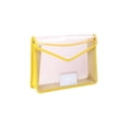 thumbnail image 2 of Homekingdee A4 Plastic Document Pouch with Reinforced Edges - Transparent Snap-Closure Waterproof and Dirtproof File Bag for Office Documents Organization, 2 of 6