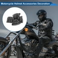thumbnail image 3 of Accesorios para Cascos de Motocicleta Decoración Lazos a Cuadros para Cascos de Motocicleta Bicicleta Esquí Tela Negra Calcomanías 1 Juego, 3 of 6