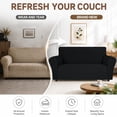 thumbnail image 7 of JIATER 1-Piece Sofa Cover Stretch Couch Cover Washable Sofa Slipcover Furniture Protector for Loveseat Sofa,Black, 7 of 7