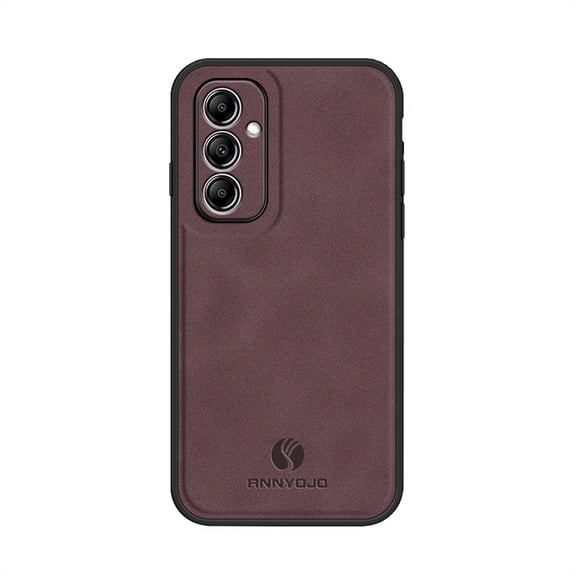 Decase Classic Rugged Back Case for Samsung Galaxy A14 5G,Shockproof Luxury PU Leather Slim Fit Work with Magnetic Car Mount Holder Soft Snap-on Anti-Drop Protective Phone Cover,Winered