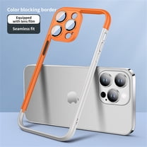 ELEHOLD for iPhone 15 Plus Bumper Frame (No Back) Built-in Camera Cover Slim Lightweight Soft TPU PC Bumper Frame Cover Backless Shockproof Heavy Duty Protection Excellent Heat Dissipation,D