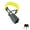 Yellow, variant on Multi Purpose Vehicle Security Cable Lock for Steering Wheel Featuring Quick Setups Anti Theft Function
