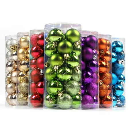 

Citystores 24Pcs Christmas Ball Delicate Reusable High Gloss Xmas Tree Decor Ball Pendant Home Decor Champagne