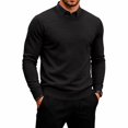 thumbnail image 3 of FOPSUFGWFO Men's Knit Sweaters 2 in 1 Crew Neck Sweatshirts With Shirt Collar Long Sleeve Pullover Tops for Business L, 3 of 6