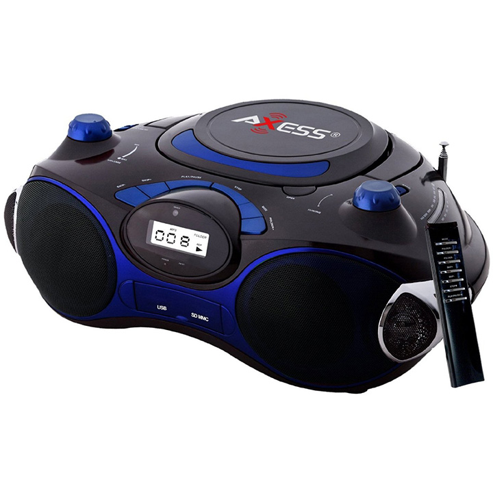 Axess Portable Boombox With AM/FM Radio And MP3/CD Player - Walmart.com