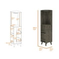 thumbnail image 2 of FM FURNITURE Quinn Corner Bar Cabinet Dark Brown Engineered Wood, 2 of 5