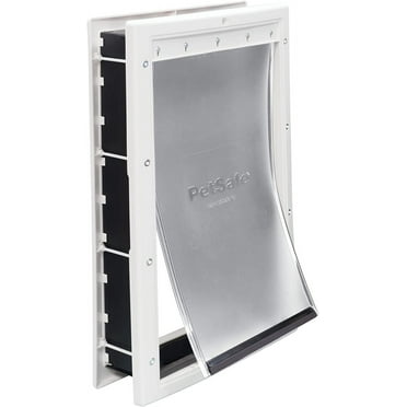PetSafe NEVER RUST Dog and Cat Door, Large, For Pets Up To 100 lb, Paintable, Easy DIY Installation, Closing Panel Included, Install in Interior and Exterior Doors or Walls, Durable, Adjustable Flap