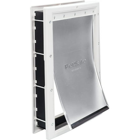 PetSafe NEVER RUST Dog & Cat Door, For Pets Up To 100 lb, Paintable, Easy Installation, Closing Panel Included, Install in Interior and Exterior Doors or Walls, Durable, Adjustable Flap, Large