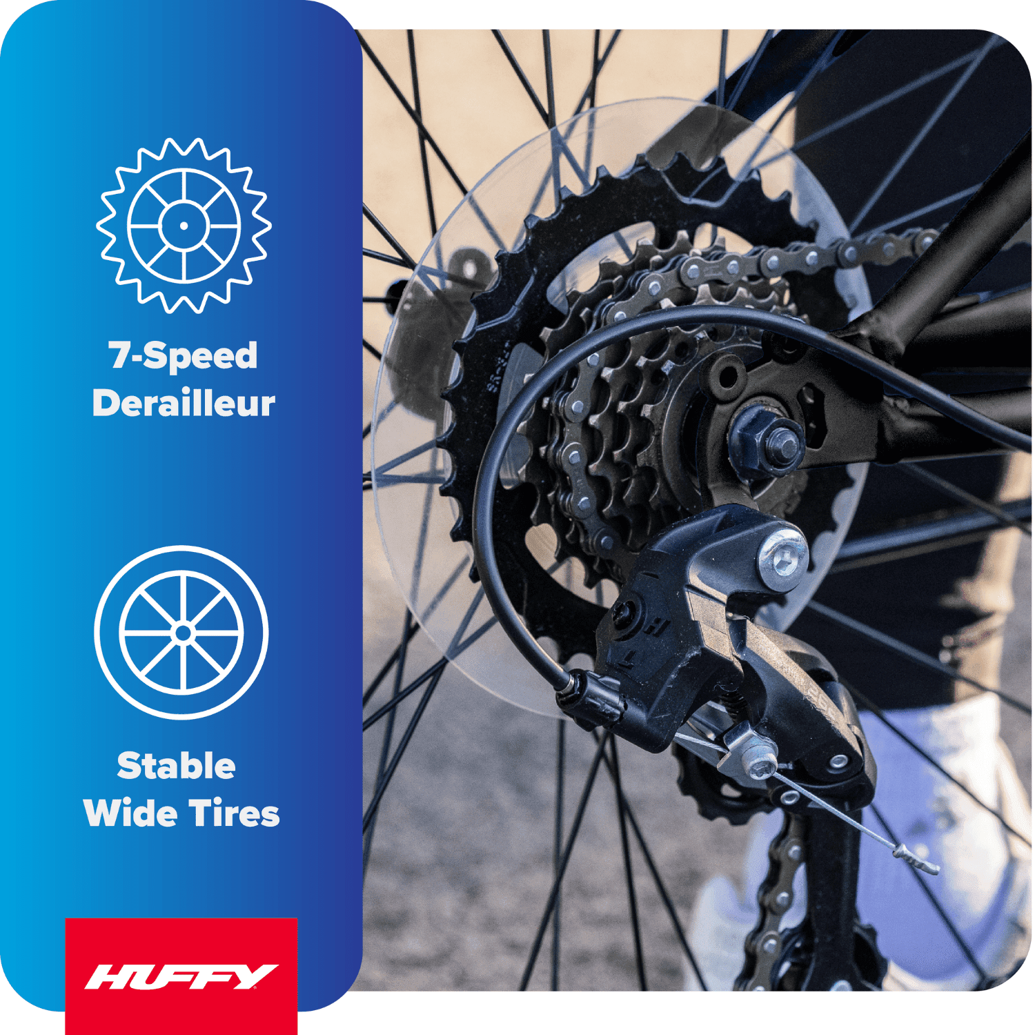 Huffy 24-Inch GRM Kids’ Bike, 7-Speed Drivetrain for Varying Terrain, Perfect Fit Frame, Dual Braking System for Confident Control, Fits Riders 49"–58" Tall, Ages 10+, Cool Gray