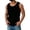 Black, variant on Men's Tank Top Undershirts Soft Cotton Linen A-Shirts Sleeveless Crewneck Shirt Casual Comfy Lounge Wear Army Green 2XL