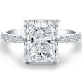 thumbnail image 3 of Eclet Jewels Forever Diamond Ring for Women's - 2.2 Ct Radiant Cut Diamond Rings - 14K White Gold Over Rings - Engagement Wedding White Diamond Rings - Engagement Surprise Diamond Ring for Women's, 3 of 9